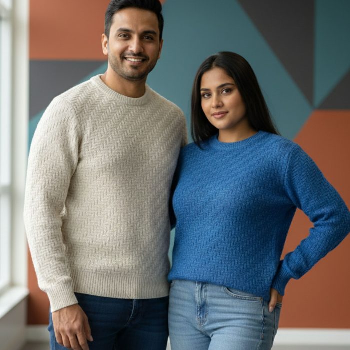 Old Money Unisex Textured Knit Sweater