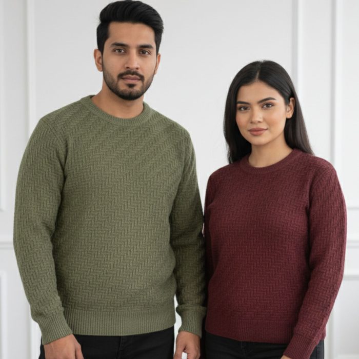 Old Money Unisex Textured Knit Sweater