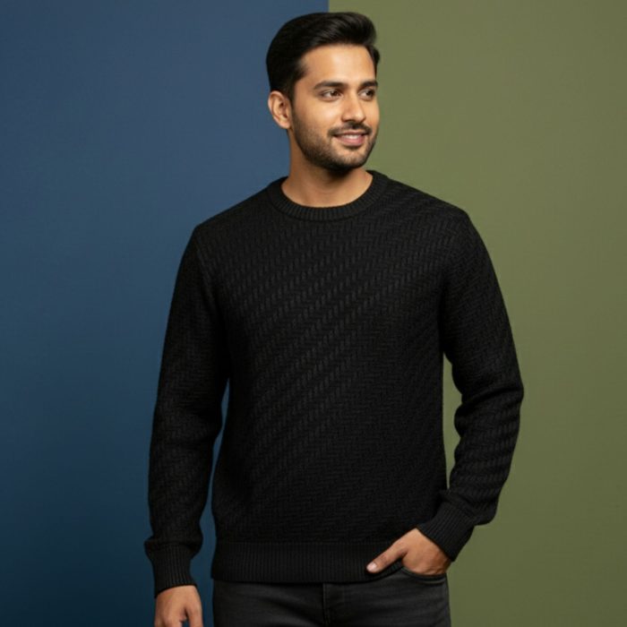 Old Money Unisex Textured Knit Sweater